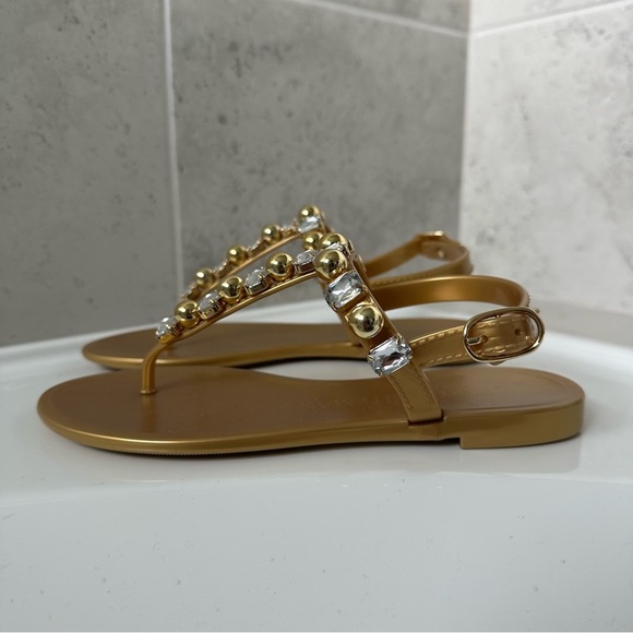 Stuart Weitzman Goldie Crystal Jelly Sandal Size 4 - Picture 12 of 12